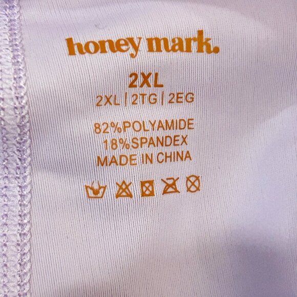 Honey Mark Swim Set 2XL Lavender Sugar Skort & Basil Wrap Top 2 Piece Set NEW - Picture 5 of 15